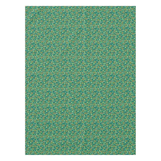 Groen patroon Iers LUCKY Tafelkleed (Voorkant)