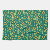 Groen patroon Iers LUCKY Theedoek (Horizontaal)