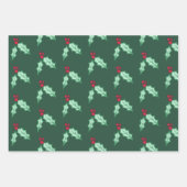 Groen Patroon Kerst Wrapping Papier Assortiment Inpakpapier Vel (Voorkant 2)