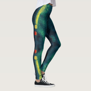Groen patroon met rotatie leggings