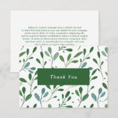 Groen Patroon Modern Bedankkaart (Voorkant / Achterkant)