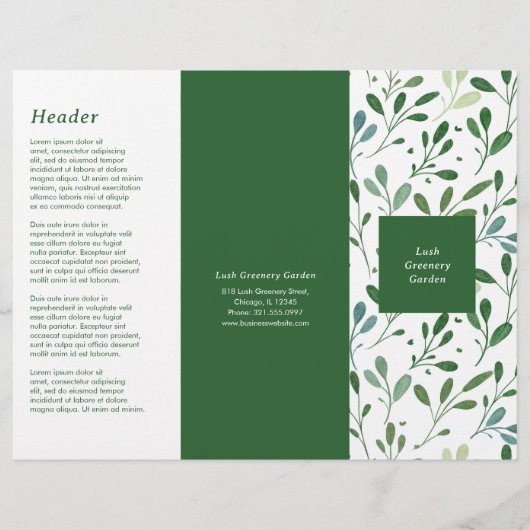 Groen patroon Moderne Trifold Brochure (Voorkant)