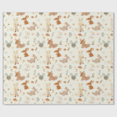 Groen patroon van bossen cadeaupapier (Vlak)