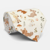 Groen patroon van bossen stropdas (Opgerold)