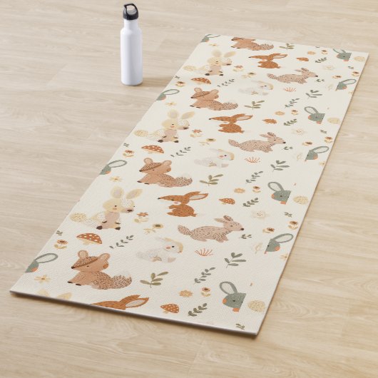 Groen patroon van bossen yogamat (In situ)