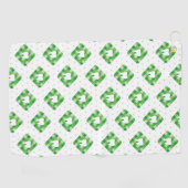 Groen patroonpatroon golfhanddoek (Horizontaal)