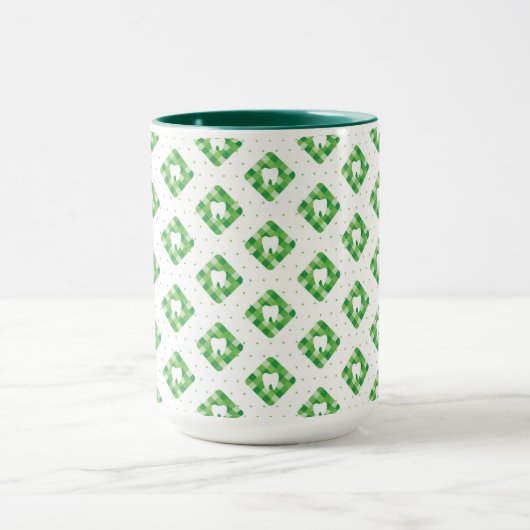 Groen patroonpatroon mok (Midden)