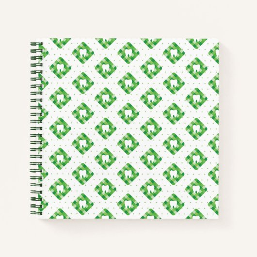 Groen patroonpatroon notitieboek (Voorkant)