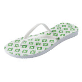 Groen patroonpatroon teenslippers (Schuin)