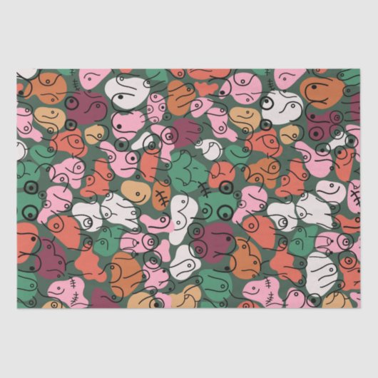 groen patroonplezier tissuepapier (Voorkant)