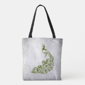 Groen Peacock - Gepersonaliseerd Tas (Achterkant)