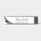 Groen penseel van de Dienst van de Schilder van de Bureau Naambordje (Voorkant)