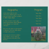 Groen Pentacle Wiccan Funeral Programme (Achterkant)