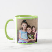 Groen personaliseer FOTO-TEMPLATE Gift Coffee-Mok Mok (Links)