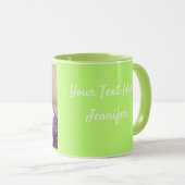 Groen personaliseer FOTO-TEMPLATE Gift Coffee-Mok Mok (Voorkant rechts)