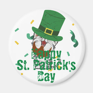 Groen pet met geluk Shamrock St. Patrick's Day Magneet
