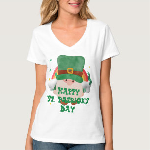 Groen pet met geluk Shamrock St. Patrick's Day T-shirt