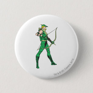 Groen pijlprofiel ronde button 5,7 cm
