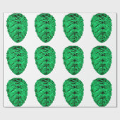 Groen Pinecones Inpakpapier (Vlak)