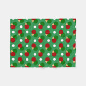 Groen pingpongpatroon fleece deken (Voorkant (Horizontaal))