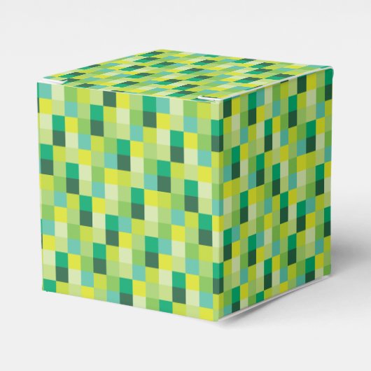 Groen pixelpatroon bedankdoosjes (Voorkant Zijde)