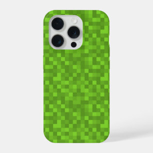 Groen Pixelpatroon Retro 8-Bit Gaming iPhone 15 Pro Hoesje