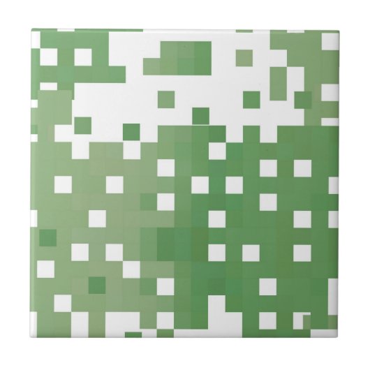 Groen pixelpatroon tegeltje (Voorkant)