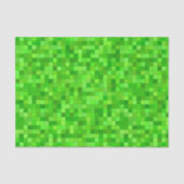 Groen Pixels Decoupage Papier, Gaming Blok Stijl Tissuepapier (Voorkant)