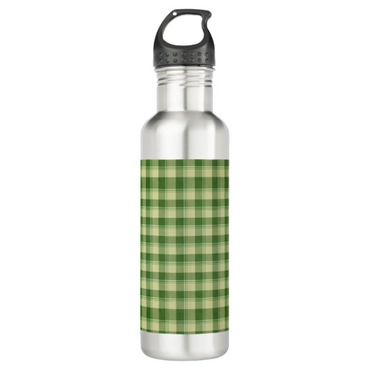 Groen Plaid Saint Patrick's dag Waterfles (Voorkant)