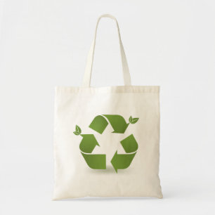 Groen Plant Recyclen Canvas tas voor gebarenteken