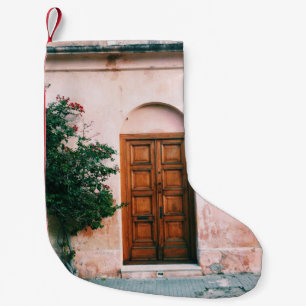 GROEN PLANTEN BESIDE BROWN WOODEN DEUR KLEINE KERSTSOK