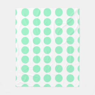 Groen poka Dots Design Fleece Deken