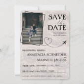 Groen Polen paspoort Bewaar de datum Save The Date (Achterkant)