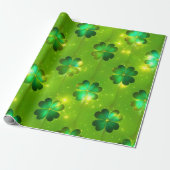 Groen Popular St Patrick's Day Clover Collectie Cadeaupapier (Uitgerold)