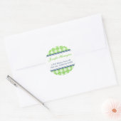 Groen preppy aangepast fancy retour adres label (Envelop)