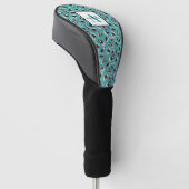 Groen proefdierprintpatroon golfheadcover (Schuin)
