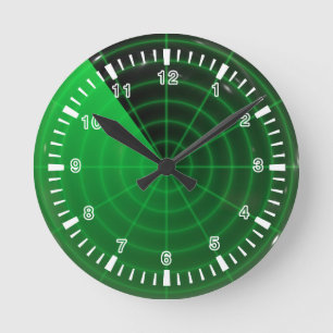 groen radarpatroon ronde klok