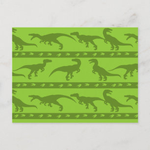 Groen Raptorpatroon Briefkaart