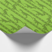 Groen Raptorpatroon Cadeaupapier (Hoek)