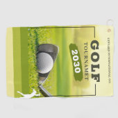 Groen Realistisch Golftoernooi Golfhanddoek (Horizontaal)