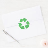 Groen recyclen ronde sticker (Envelop)