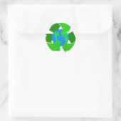groen recyclen ronde sticker (Tas)