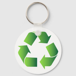 Groen Recyclen symbool Sleutelhanger