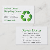 Groen Recyclen symbool Visitekaartje (Voorkant / Achterkant)
