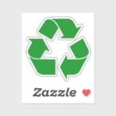 Groen recyclingsymbool sticker (Vel)