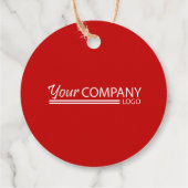 Groen, Red Company Logo kerstcadeautje Label (Achterkant)