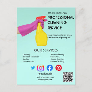 groen reinigen Foto-poster met afscheurfolie Briefkaart