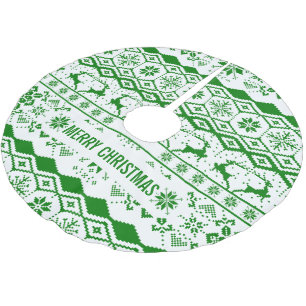 Groen rendier gebreid patroon kerstboom rok