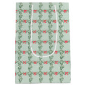 Groen Retro vakantiepatroon Medium Cadeauzakje (Achterkant)