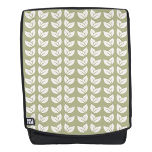 Groen Retro Y2K Bladpatroon Rugtassen